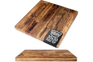 HEIRLOUM Reclaimed Wood Table Top - Rustic Recycled Wooden Piece Perfect for Kitchens, Dining and Coffee Table Tops (Reclaimed Wood Table Top - Economy, 30" x 30")