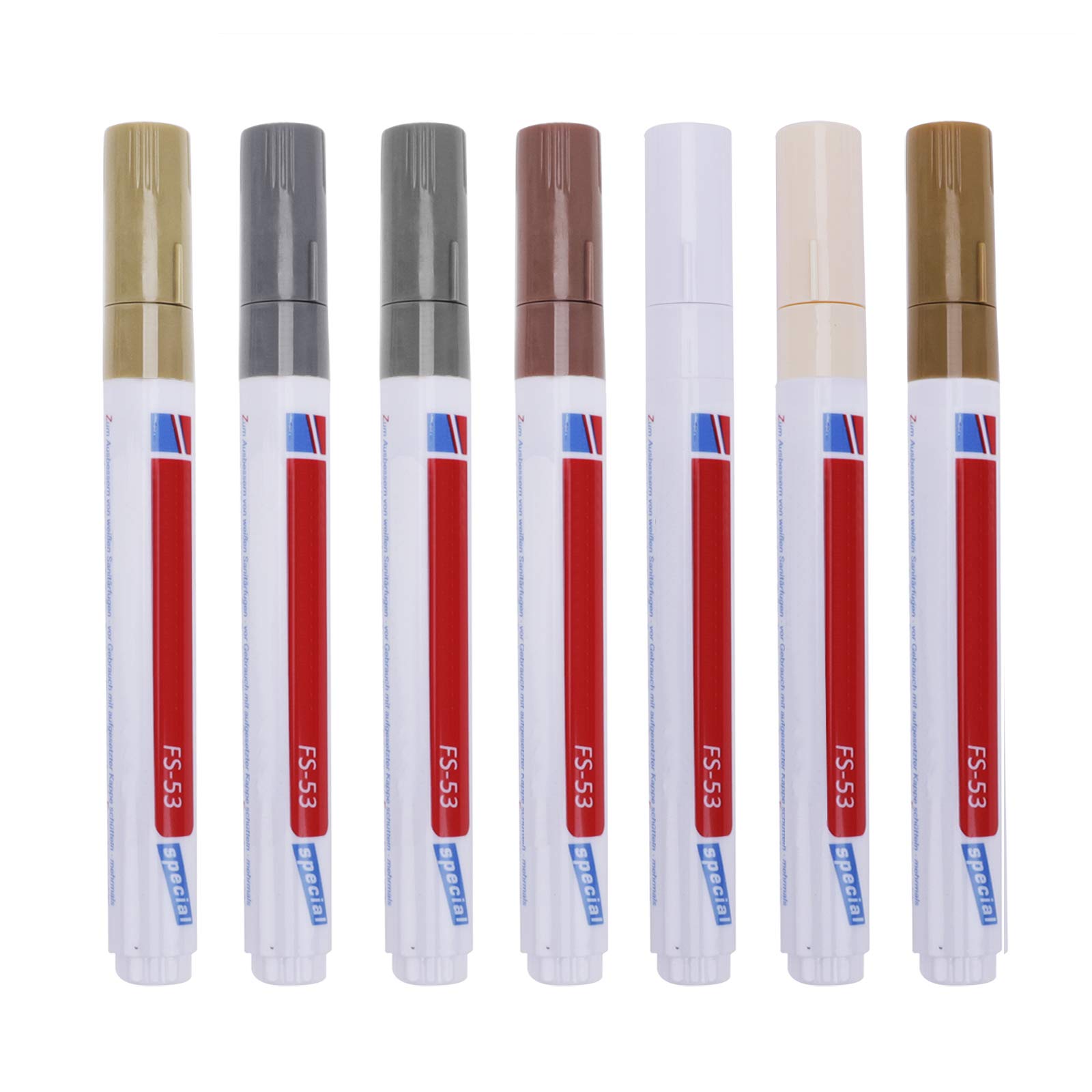 7Pcs Tile Grout Pens Renew Wall Floor Grout Restorer Pen for Tiles Waterproof Tile Joint Repair Cream Stain Clean White Grey Brown Grouting Filler Marker Pen for Kitchen Bathroom Tiles Gap