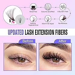 Pawotence Lash Extension Kit DIY 280pcs Brown Lash
