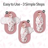 GLLQUEN BABY Baby Swaddle Wraps 0-3 Months Organic Cotton 3 Pack Flower view 5