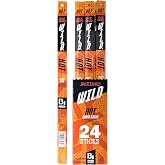 Jack Link's WILD Snack Sticks, Hot Spicy Protein Snack Sticks with 13g of Protein per Serving, Keto Friendly, Individually Wrapped 2.2 Oz. (Pack of 24)