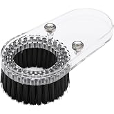 Genmitsu CNC Dust Shoe Replacement Base Bottom Cover with 20mm Long Nylon Brush for 42mm / 52mm Dust Shoe, Transparent ABS