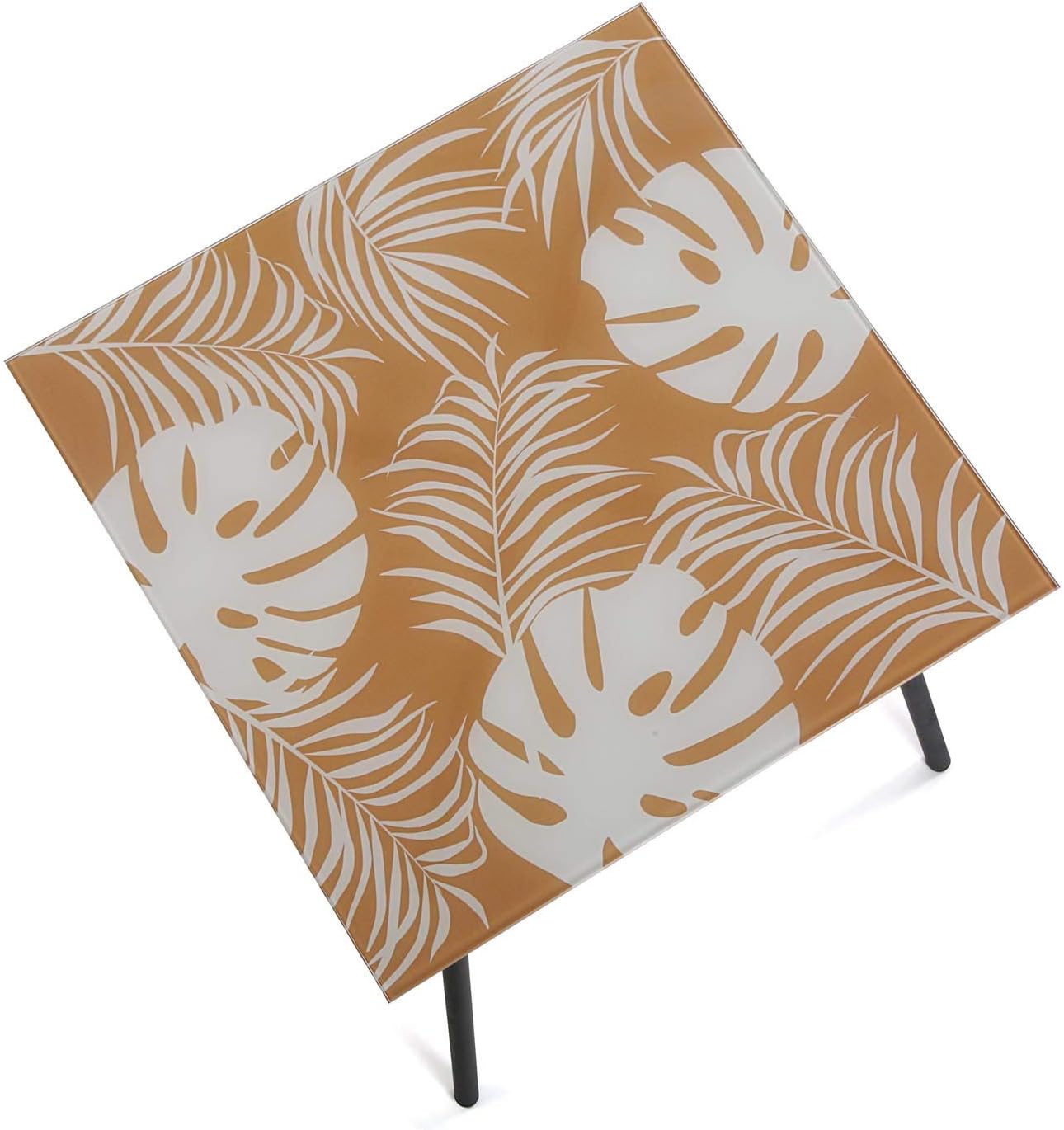 Versa Glass Table New Leaves 2 - Table, Brown - Image 3