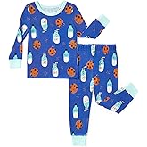 PATPAT Bamboo Viscose Pajama Sets for Toddler Boys & Girls Baby Kids, Ultra-soft Snug fit Pjs Sleepers for Birthday Holiday