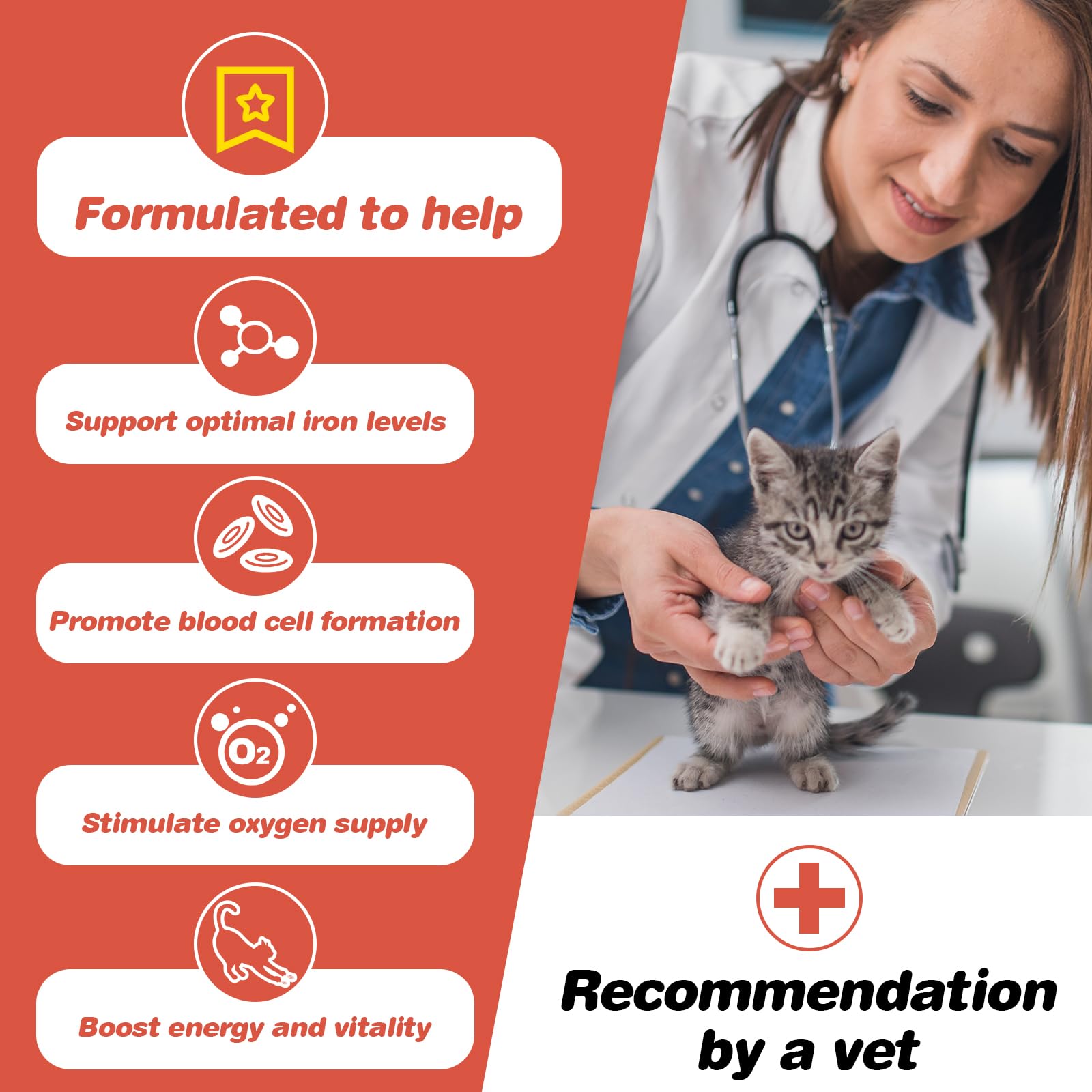 Picture of Mua Iron Supplements for Cats - Liquid Iron for Anemia with Cat ...