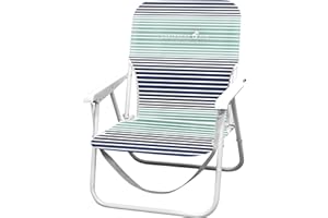 CARIBBEAN JOE Folding Beach Chair, 1 Position Lightweight and Portable Foldable Outdoor Camping Chair with Carry Strap