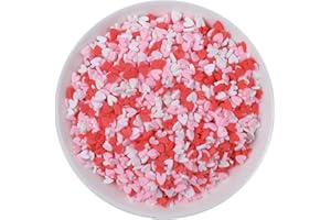 ZHIHENG 100g Resin Flatbacks Slime accessories Clay Sprinkles decoration For Slime Charms Filler DIY Slime Supplies Fake Candy chocolate Cake Dessert Mud Particles Toy Scrapbook Phone Case (heart7)