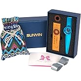SUNYIN Wooden&Metal Kazoo,Beautiful Box for The Kazoo Present,Simplest Musical Instrument Wooden Kazoo Aluminum Kazoo For Adu