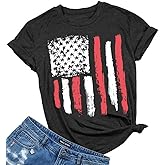 Patriotic Shirts for Women American Flag Shirt 4th of July Tshirt Graphic Tees Casual Short Sleeve Tee Top