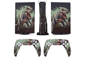 AoHanan Dinosaur 5 Skin Controller Accessories Cover Skins Anime Vinyl Cover Sticker Full Set for 5 Disc Edition