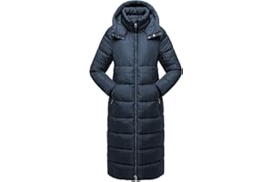NUTEXROL Womens Winter Maxi Long Parka Coats Puffer Down Quilted Jacket with Hood
