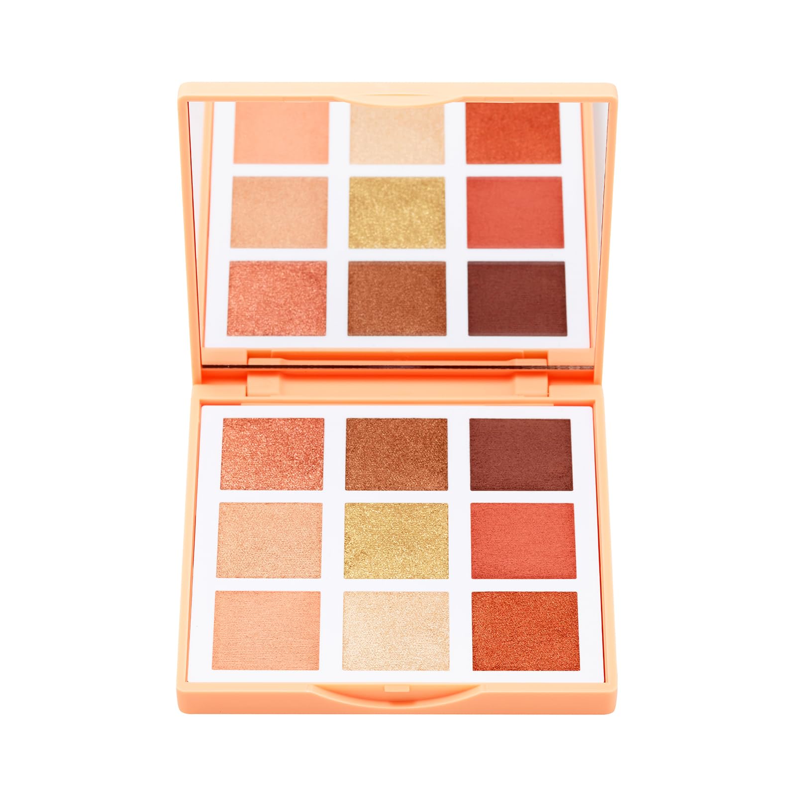 3INA MAKEUP - The Sunset Eyeshadow Palette - Multicolor 9 Buildable Longwearing Shades - Highly Pigmented - Peach Terracotta Golden Shades - Satin Matt Natural Finish - Mirror - Vegan - Cruelty Free