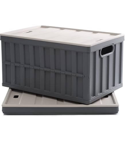 Citylife 64L Collapsible Storage Bins with Lids Plastic