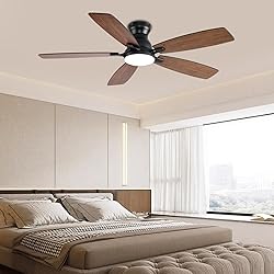 NKPU 52inch Ceiling Fans with Lights, Low Profile