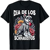 Dia De Los Muertos Schnauzitos Schnauzer Mexican Schnauzer T-Shirt