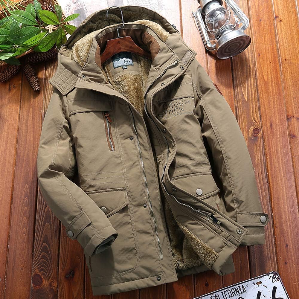 Mens Winter Thicken Cotton Sherpa Lined 