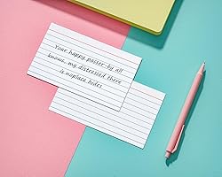 YIZUUN Index Cards 3x5, 300 Pack, Heavy Ruled Index