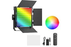 Anautin RGB Photography Lighting Kit, 50W Bi-Color LED Studio Lights, 2300k~8500k, CRI 97+, 27 Lighting Effects Video Light for Filming Camera Photo Recording Stage Shooting Streaming TikTok (2)