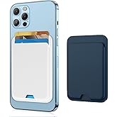 iLodn Magnetic Wallet Compatible with MagSafe for iPhone 17 16 15 14 13 12 Pro Max Air Plus Model, Mag 3 Safe Card Holder Stick on Accessories for Apple Cell Phone & Case, Blue&White