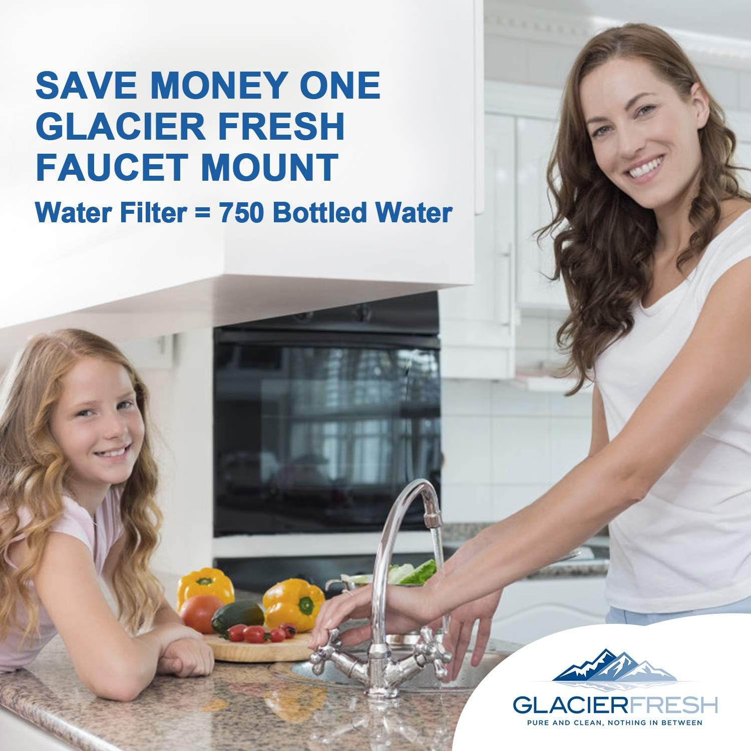 GLACIER FRESH For Brita Faucet Filter Replacement, Brita 36311 Tap Water Filter Replacement, GLACIER FRESH Tap Water Filter Compatible with Brita Tap Water Filtration System, White, 2PACKS: Kitchen & Dining