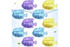 VZZNN 10PC Humidifier Cleaner Fish Universal Humidifier Tank Cleaner Works in All humidifiers and Fish Tanks Purifies Water, Prevent Hard Water Build-Up,Demineralization Cleaner(Blue Yellow Purple)