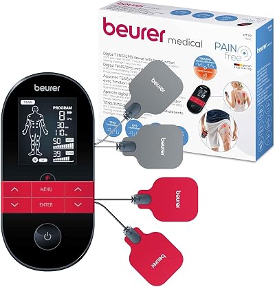 Beurer EM59 Digital TENS/EMS Device with Heat 4-In-1 Pain Therapy 70 Programs