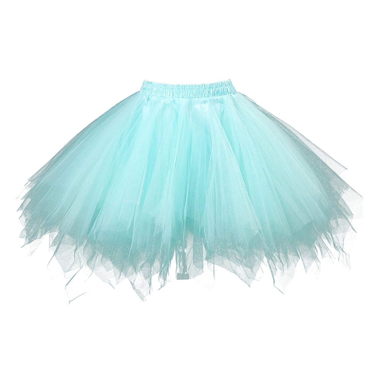Photo 1 of Adult Women 80's Tutu Skirt Layered Tulle Petticoat Halloween Tutu Mint 2