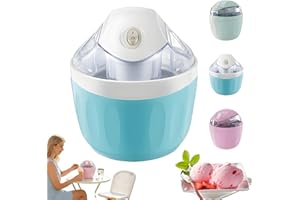 Small Home Mini Ice Cream Maker, 17oz Automatic Ice Cream Machine for Homemade Frozen Yogurt, Sorbet & Ice Cream, 15-Minute Q