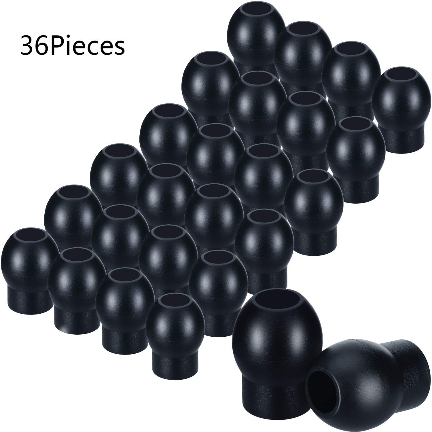36 Pieces Replacement Ear Tips for Stethoscopes, Universal Soft-Sealing Earbuds (Black)