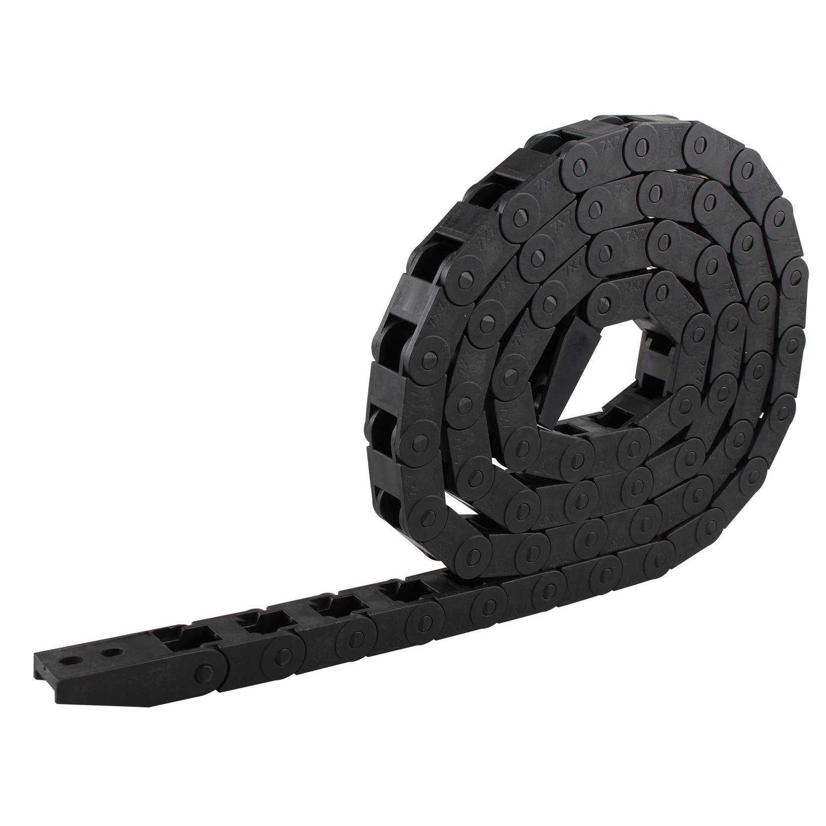 Jopto 1M Length Nylon Cable 7mmx7mm Drag Chain Plastic Cable Wire Carrier For CNC Router Machine Tools 3D Printer Parts or Engraving Machine Accessories