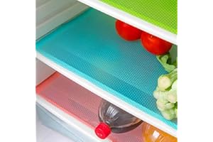 Aiosscd 7 PCS Shelf Mats Refrigerator Liners Washable Refrigerator Pads Fridge Mats Drawer Placemats Home Kitchen Gadgets Accessories Organization for Top Freezer(2green+2pink+3blue)