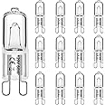 WeshLMPO G9 Bulb 60W G9 Halogen Light Bulbs 2 Pin for Range Hood Lights, Microwave Ovens, Bathroom Light Bulbs, Chandeliers 120V 2700K Warm White 12 Pack