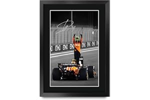 HWC Trading Lando Norris McLaren Scene 104 Gifts Printed Signed Autograph Picture for F1 Formula 1 Racing Fans - 16" x 12" Framed