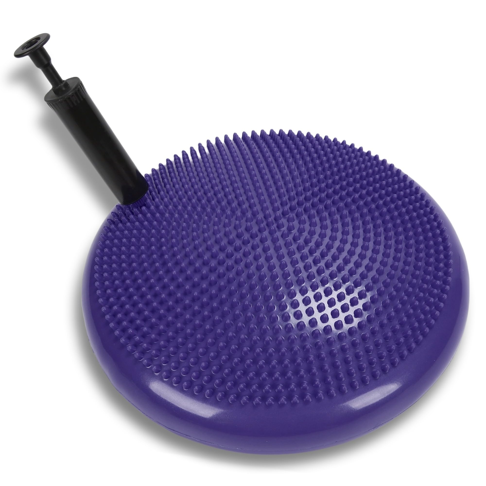 Inflated Stability Balance Board, Wobble Cushion Balance Disc for Yoga and Balance Exercise, Stability Trainer to Help Improve Sitting Posture & Back Pain Relief, Fitness (Purple)