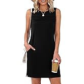 ANRABESS Womens Summer Casual Mini Dresses 2026 Sleeveless Crewneck Wrinkle-Free Sundress Beach Vacation Short Tank Dress