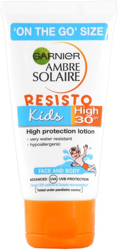 Garnier Ambre Solaire Kids SPF30 Resisto Lotion 50ml High Protection Face Body