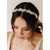 SWEETV Rhinestone Bridal Headband Crystal Tiara for Women Pearl Wedding Headpieces for Bride Hair Accessories for Prom Birthday Party