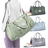 Weekender Duffel Bags for Women Men, Travel Totes Bag for Airplane, Cute Sports Gym Dance Overnight Luggage Bag with Wet Pocket Shoe Compartment, Carry On Hospital Bag for Labor and Delivery