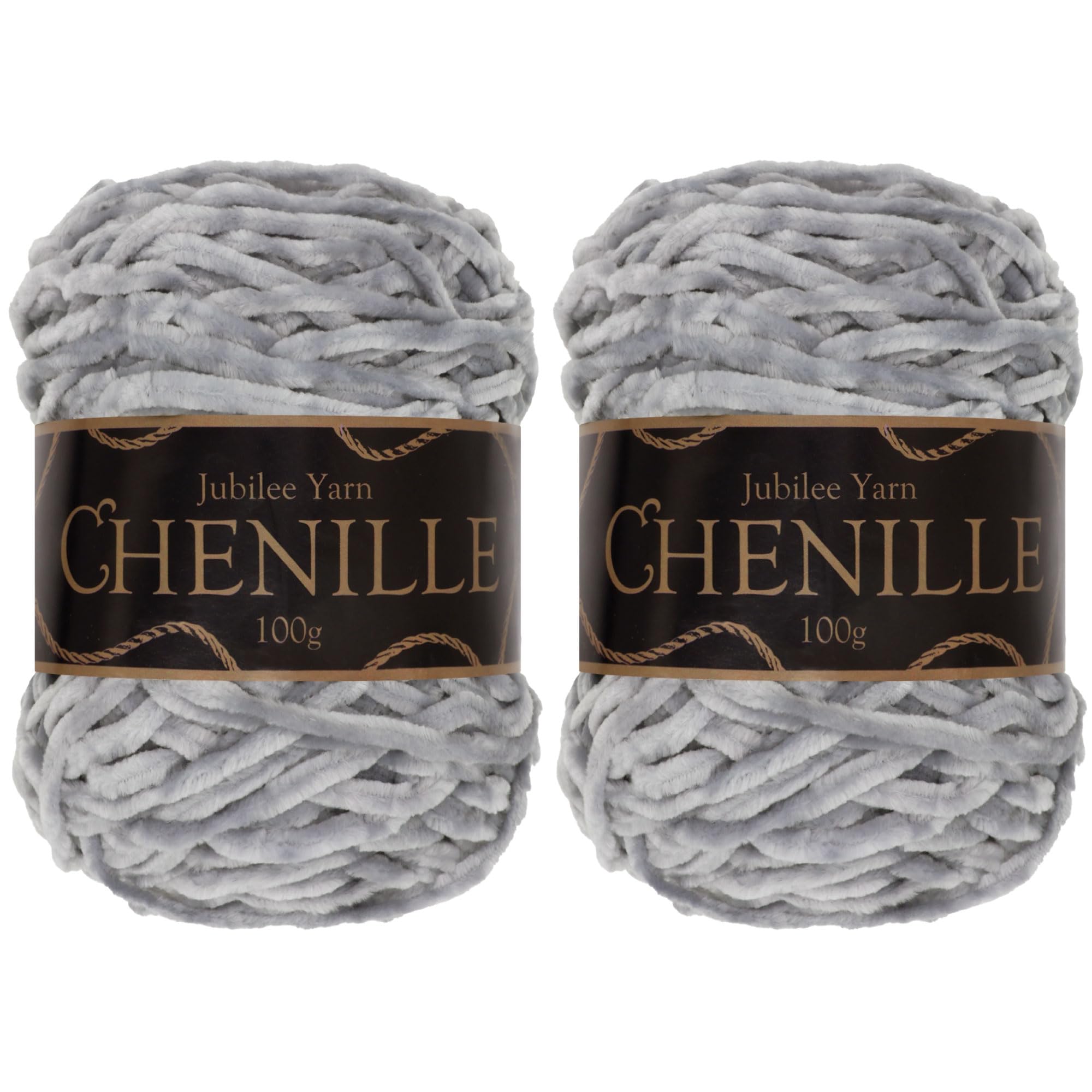 JubileeYarn Chenille Yarn - Worsted Weight - 100g/cake - Mother of Pearl - 2 Cakes — image 1