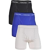 Calvin Klein Men's Cotton Stretch 3-Pack Boxer Brief (Phantom, Large)