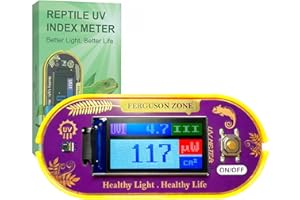 ClariVora Reptile UVB UVA Light Meter for Bearded Dragon Tank Accessories, Portable Light Meter & Radiation Detector for Rept