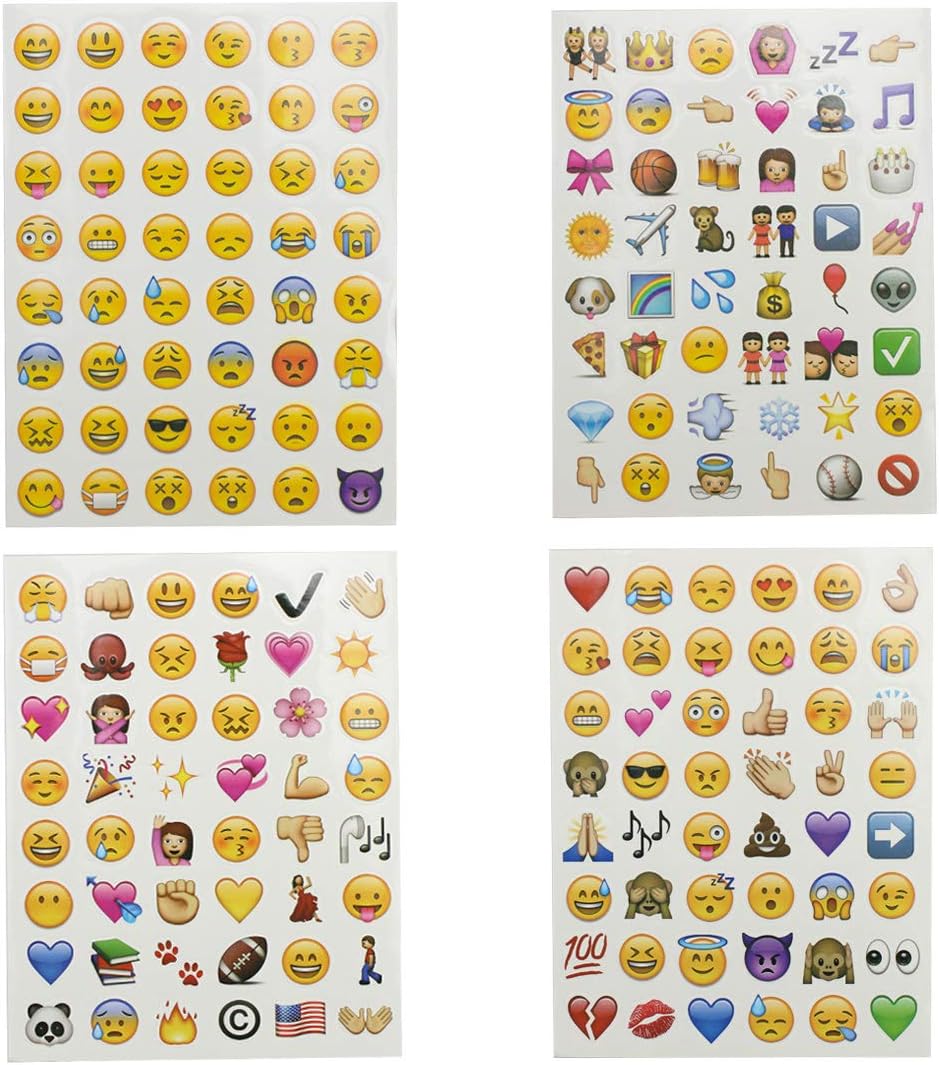 Emoji Stickers 960 Cute Craft Projects, Party Gifts, Scrap-Booking Decoration, Multicoloured - Image 3