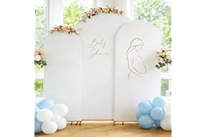 EMART Wedding Arch Cover 6FT & 6.6FT& 7.2FT Double Sided Stretchy Spandex Fitted Cover for Round Top Chiara Arch Backdrop Sta