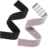 Olytop Fenix 7S / Fenix 6S / Fenix 5S / Instinct 2S Watch Bands, 20mm Hook & Loop Quick Dry Nylon Sport Wristband Replacement Strap for Garmin 6S Pro/6S Sapphire,Descent Mk2S,Fenix 5S Plus