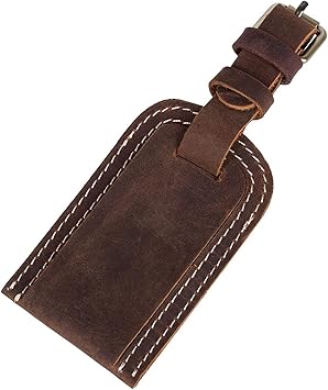 leather luggage labels