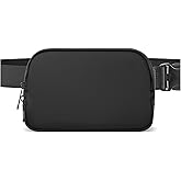 Extra Long Strap Fanny Pack, 60 Inch Max Adjustable Plus Size Crossbody Bag, Extended Length Waist Bag, Everywhere Belt Bag 1L, Black