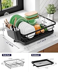 Kitsure Dish Drying Rack - Compact Dish Rack with