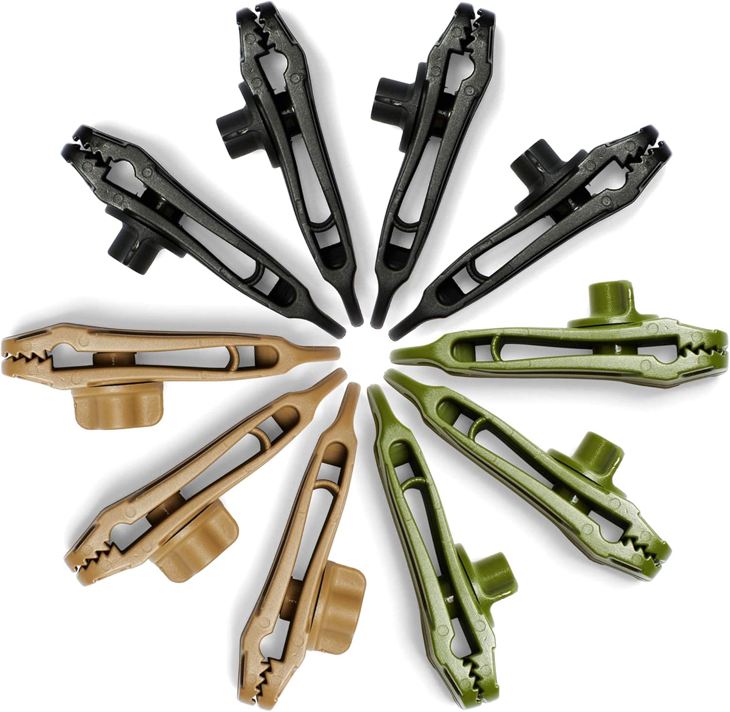 Tarp Clips Heavy Duty Lock Grip in a Variety of Colors - Weatherproof Material & Multi Purpose Tarp Tie Down Clamps are Great for Camping, Tents, Boating, Hunting, Above Ground Pool Cover - - 