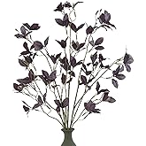 DuHouse 6 Pcs Artificial Greenery Branches Fake Greenery Stems Artificial Plants for Vase Filler, Faux Leaves Branches for DIY Home Centerpieces Table Decor(Plum)