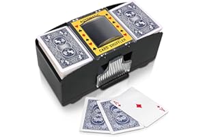 BlokWRX Automatic Card Shuffler, Battery Operated Card Dealer Machine, Electric Casino Card Shuffler, Playing Card Shuffler for Home Card Game,Travel